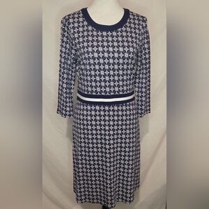 *NWT* Draper James Blue and White Patterned Long Sleeve Dress